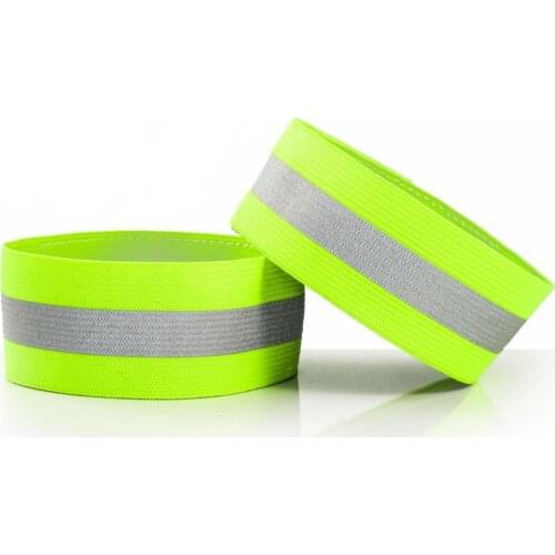 1pc Warning Wristband Safety Armband Bicycle Bind Pants Hand Leg Strap Reflective Tape Running Cycling Reflective Strips Outdoor