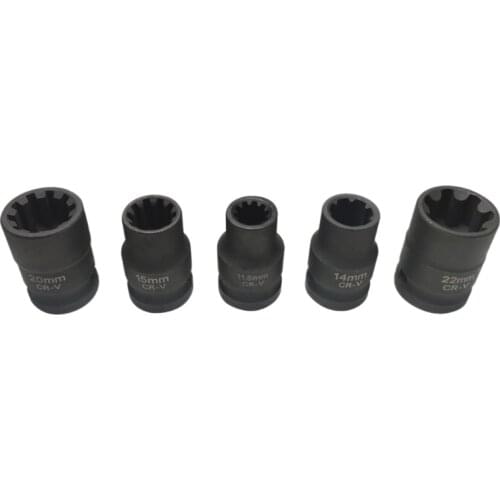 5 Pcs VAG Special Sleeve Brake Calipers Socket Set Hand Repair Tools Auto Repair and Maintenance Parts Accessories