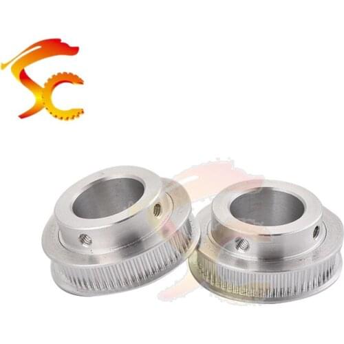 50 PCS/lot Aluminum timing pulley 2GT 60 teeth bore 20mm Suitable GT2 belt width 6mm