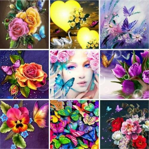 5d Diamond Painting Full Square/Round Butterfly Cross Stitch Diamond Embroidery Sale Bead Picture Kits Rhinestones Art Gift