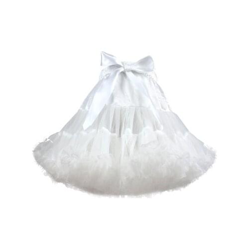 White Short Women Tulle Halloween Petticoat Crinoline Vintage Wedding Bridal Petticoat Underskirt Rockabilly Tutu