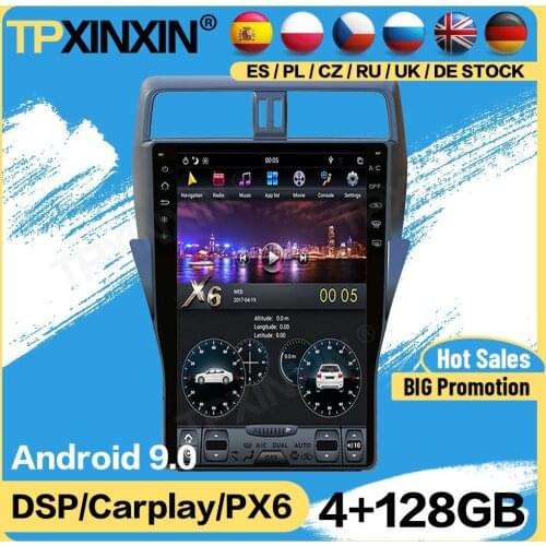 Carplay Tesla 128G Radio 2 Din Stereo Screen Android For Toyota Land Cruiser Prado 150 2018 2019 GPS Player Auto Audio Head Unit