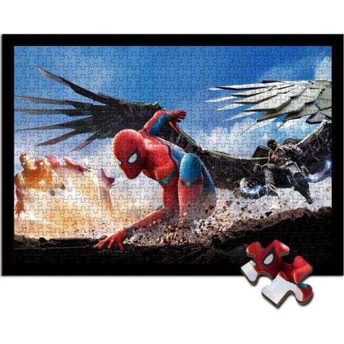 The Avengers spider man Wooden jigsaw puzzle 1000 pieces Decompression toys for children boys Difficult stress custom