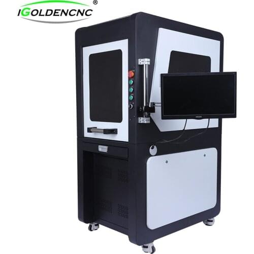 Long Life Use 20w 30w 50w Sealed Closed Cabinet Fibre Marker Fiber Laser Marking Machine