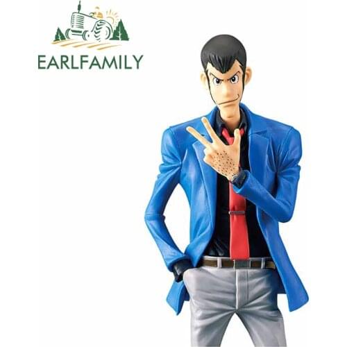 EARLFAMILY 13cm for Lupin III Vinyl Car Stickers Laptop Air Conditioner Car Styling JDM Assessoires Bumper Trunk Anime Decal