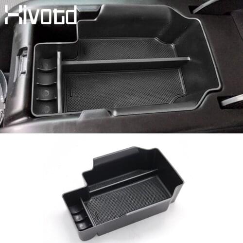 Hivotd For GMC Canyon 2016 2017 2018 2019 2020 Accessories Armrest Storage Box Center Console Organizer Tray Interior Styling