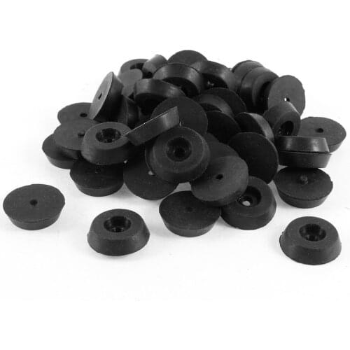 TFBC 50 Pcs Conical Shape Table Chair Leg Tips Foot Pad 18x15x5mm