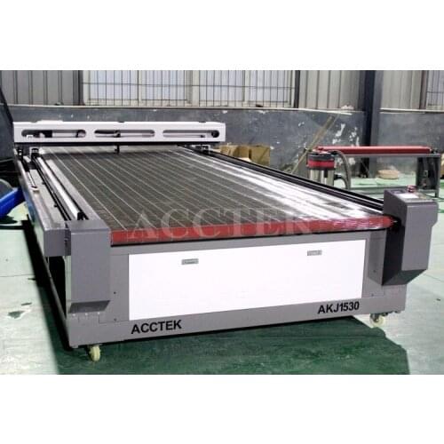Leather laser cutting AKJ1530 acrylic charms laser cutting machine Shanghai Fulong belt