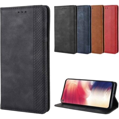 Leather phone case for Samsung Galaxy M10 M105F / M20 M205F / M30 M305F / M40 M405 Cover Flip card wallet with stand Retro Coque