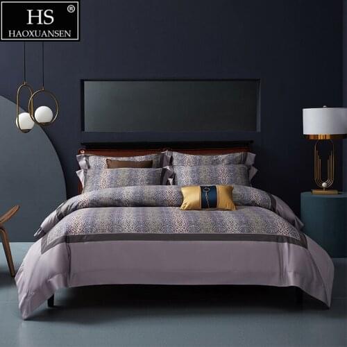 Colorful Leopard Print 4Pieces Bedding Sets Digital Printing BedSheets Pillowcase Duvet Cover Queen King Size Colorfast Fabric