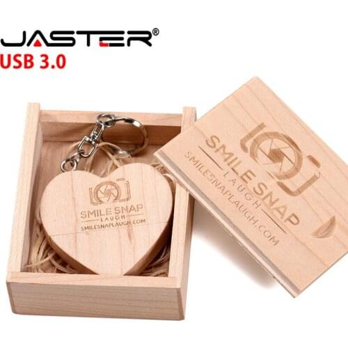 JASTER USB 3.0 creative love heart usb+BOX flash drive 4GB 8GB 16GB 32GB 64GB usb 2.0 gift pendrive LOGO (free custom logo)