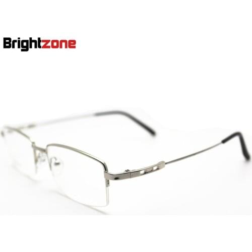 Metal Flexiable Temple Comfortable Wear Half Rim Economic Valuable Frame For Myopic Hyperopia Astigamtsim B110