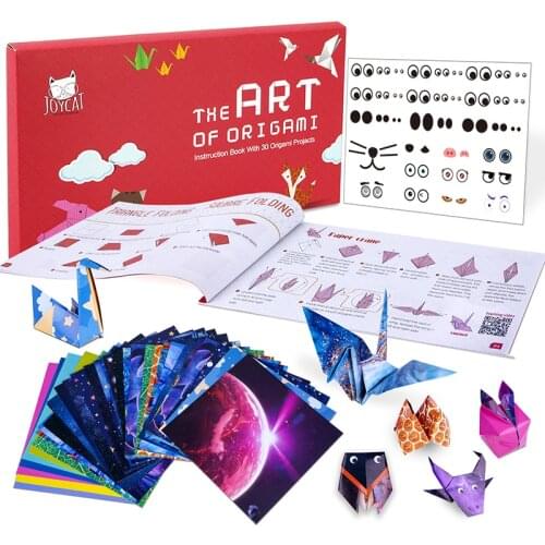 Russia Day Gift Colorful Origami Paper Kit and 30 Origami Projects Craft Guiding Booklet for DIY Paper Arts Crafts Kids Adults