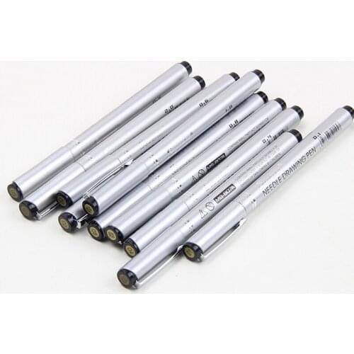 Superior 10Pcs Needle Fine Liner Drawing Waterproof Pigment Fineline Sketch Marker Painting Brush Pen Art Supplies