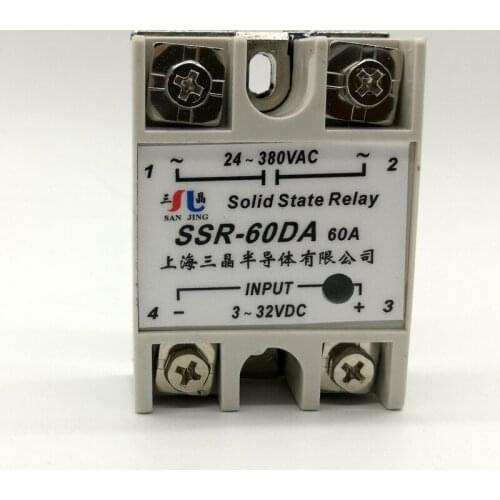 SSR-60DA Industrial Solid State Relay 40A High Power Voltage Regulator Single Phase