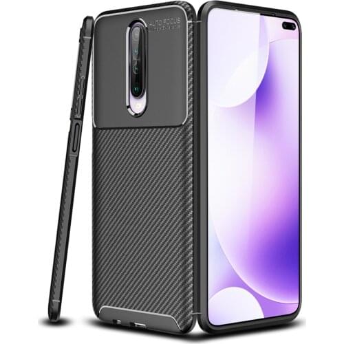 Redmi k30 Shockproof Carbon Case for Xiaomi Redmi K30 5G Case Silicone TPU cover for Redmi K30 phone Case Soft Back Cover