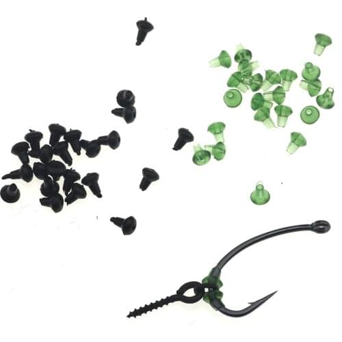 Rompin 50pcs/lot Soft Carp Fishing Hook Bait Stopper Beads Hair Rig Stops Boilie Holder Chod Ronnie Pop Up Tackle Accessories