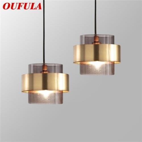OUFULA Nordic Pendant Light Fixture Modern Simple LED Lamp Decorative For Home Bedroom Dining Room
