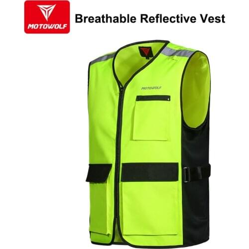 Reflective Rider Vest Motorcycle Veste Gilet 조끼 Chaleco Jacket With Pocket Breathable Adjustable Waist Riding Gear