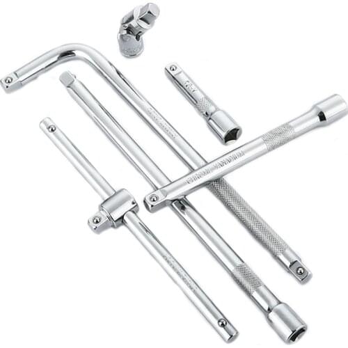 3/8" Drive Socket Ratchet Extension Bar Adapter Wrench Socket Tool L Type T Handle Sliding Bar 10mm Square Head