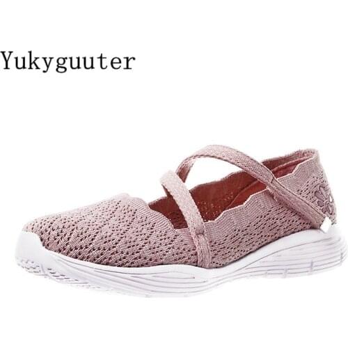 Woman Walking Shoes Outdoor Summer Breathable Hook & Loop Sports Lightweight Athletic Mesh Sneakers Platform Shallow Soft Sole