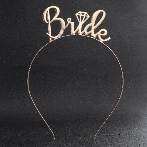 Bride Gold Letter Hairbands for Wedding Hairbands Women Hair Head Piece Hair Band Accessories Crown Jewelry for Girl