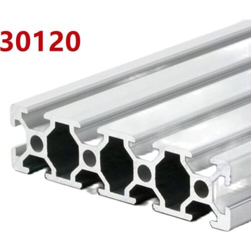 1pcs/lot 30120 Aluminum Profile Extrusion 100mm-500mm Length Linear Rail 200mm 400mm 500mm for DIY 3D Printer Workbench CNC