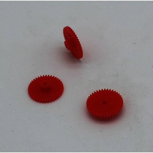 10/100pcs 0.4M 40+10teeth Double plastic gear/diy toys parts/Motor Gear/baby toys/Technology production accessories 40102b