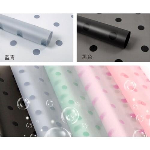20pcs/pack Round Dot Wave Dot Flower Wrapping Paper Waterproof Decorative Paper Crystal Bubble Bouquet Flower Packing Material