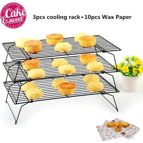 3-Tier Nonstick Cooling Rack bakery Tools cooling Grid Baking Tray Biscuit Cookie Cake Baking Rack Tool Kitchen Pastry Stands