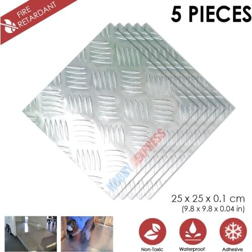 Arrowzoom Diamond Aluminum Plate Sheet Thermal Conductor Tread Tile Non-Corrosive Sheet Board 25 x 25 x 0.1 cm KK1178