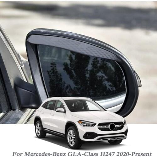 Car Rearview Mirror Rain Eyebrow Auto Shield Snow Guard Sun Side Visor Shade Protector For Mercedes-Benz GLA-ClassH247 2020-2022