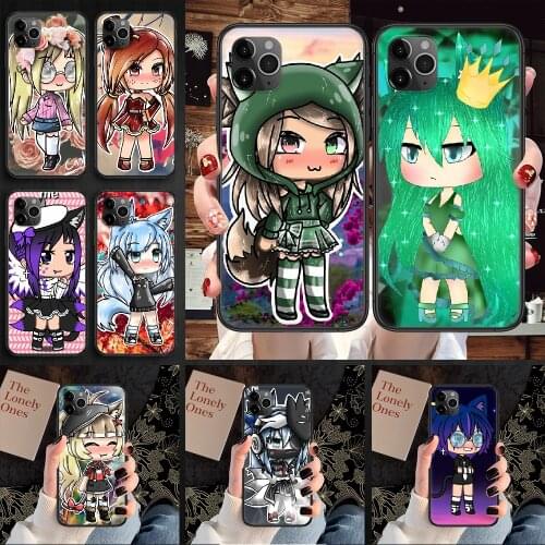 Social game Gacha Life Phone Case Cover Hull For iphone 5 5s se 2 6 6s 7 8 12 mini plus X XS XR 11 PRO MAX black art prime trend