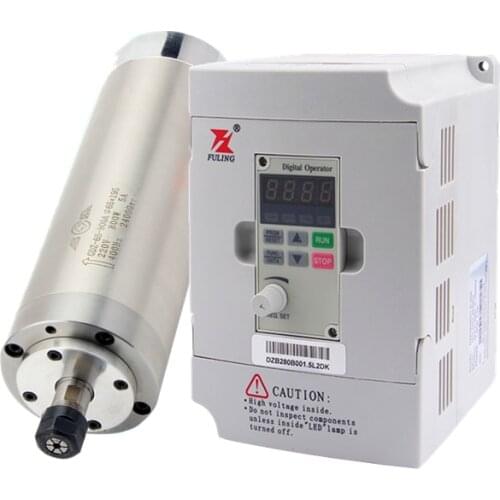 Water Cooled Spindle Motor 800W ER11 65*195 AC220V & 1.5kw DZB280B001.5L2DK VFD inverter variable frequency driver