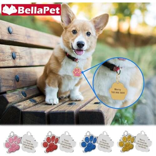 Custom Dog Tag Engraved Dog ID Tag for Small Dog Cat ID Tag Dog Name Tag Pet Products Personalized Dog Tag Dog Accessories