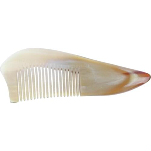 Unique Natural Color Fine-toothed Scraping Massage Tool Hair and Beard Comb for Relief the Fatigue