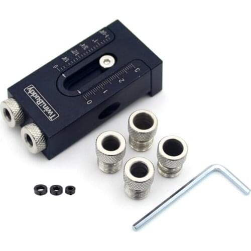 Pocket Hole Jig Kit 6/8/9.5mm Angle Drill Guide Woodwoorking Tool Hole Puncher Locator Jig Drill Bit Carpentry Tools Set