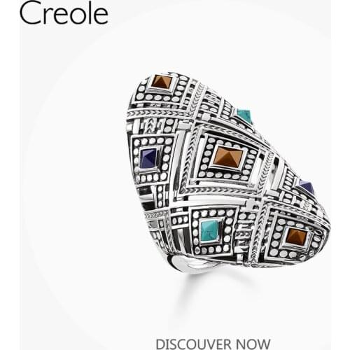 The Cocktail Ring Africa Ornament,2019 Brand 925 Sterling Silver Fashion Jewelry Artistically Designed Modern Gift For Women