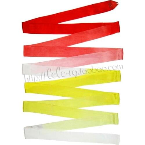 Two Gradient color Rhythmic Gymnastics Ribbon