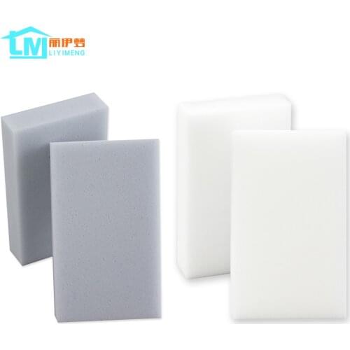 LIYIMENG 100pcs Magic Melamine Sponge Eraser Kitchen Office Computer Bathroom Clean Accessory Dish Cleaning Sponge 100*60*20mm