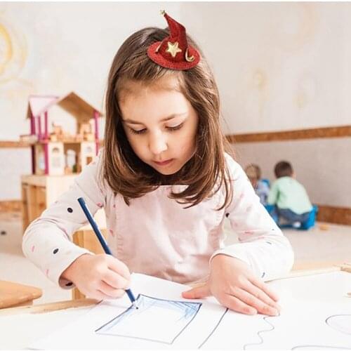 4pcs/Set Mini Cute Childrens Glitter Halloween Witch Mage Magic Little Hat Hairpin Holiday Party Cosplay Props Headdress