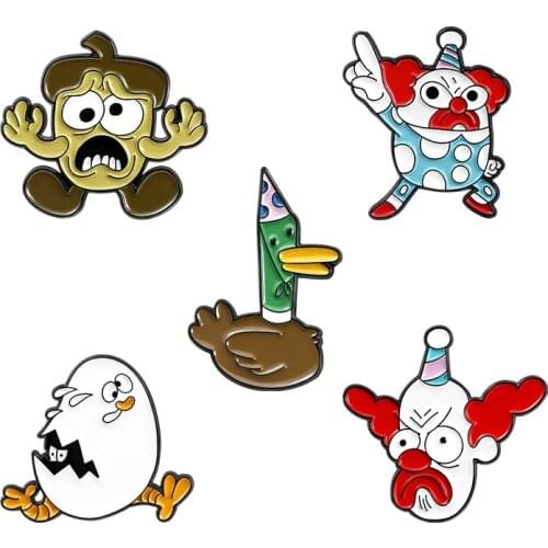 Cartoons Anime Lapel Pins Enamel Brooches Cute Women Metal Badges Jewelry Accessories Decorative Badges Vintage Brooch Hijab Pin