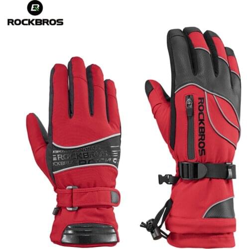 ROCKBROS -30 Degree Winter Mens Ski Gloves Windproof Waterproof Women Snowboard Gloves Snowmobile Motorcycle Cycling Gloves