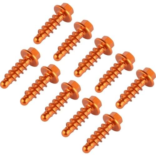 10PCS CNC Motorcycle Tapping Screw Bolts Set For Husqvarna FE TE FC TC FX 85 125 250 300 350 390 450 500 501 2014 2015 2016-2018