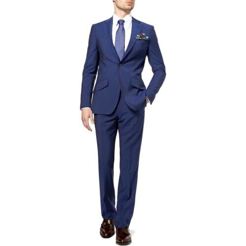 New Arrival Mens Suits Groomsmen Notch Lapel Groom Tuxedos Navy Blue Wedding Best Man Suit (Jacket+Pants+Tie+Girdle) B657