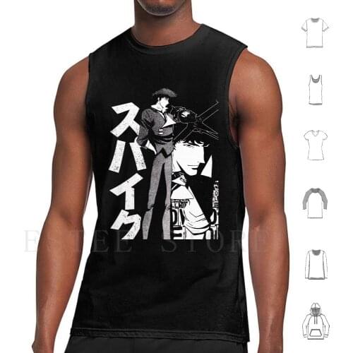 The Real Folk Blues ( White ) Tank Tops Vest Sleeveless Cowboy Bebop Jet Edward Bebop Faye Jet Black Faye Valentine Edward