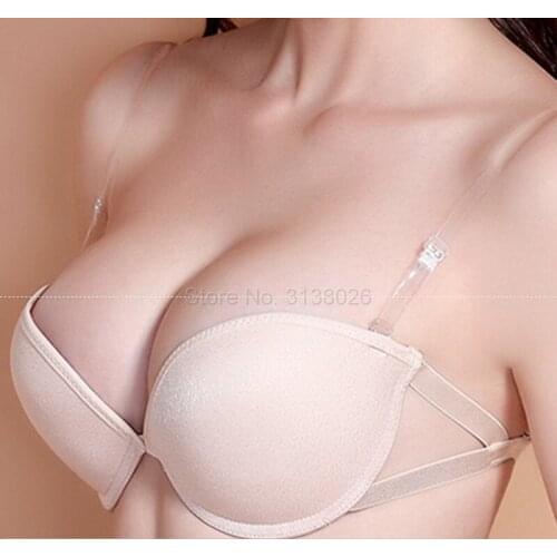 Sexy Invisible Bras Bralette Underwear Women Push Up Strapless Bra Wedding Brassiere Underwired Back Band Bras A B C D Cup