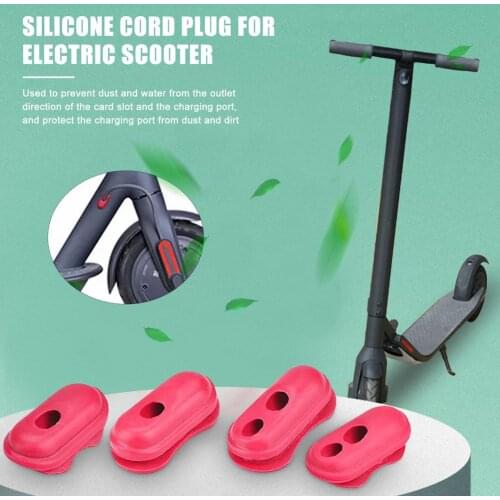 4Pcs/set For Xiaomi M365 Pro2 Electric Scooter Dust Plug Scooter Silicone Wire Plugs Charging Port Cover Cap Case Scooter Parts