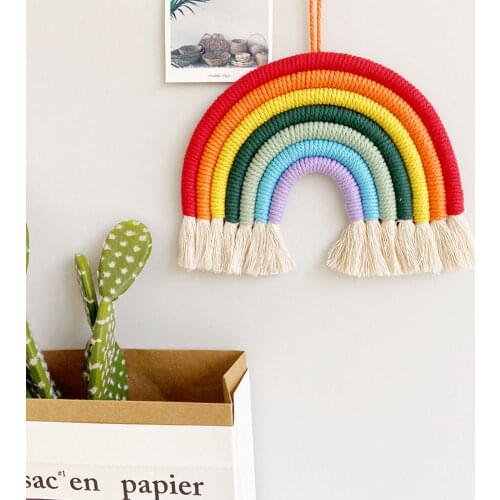 Nordic Kids Room Rainbow Hanging Decoration Rainbow Wall Hanging Decor Scandinavian Kids Room Decoration Accessories RoomDecor