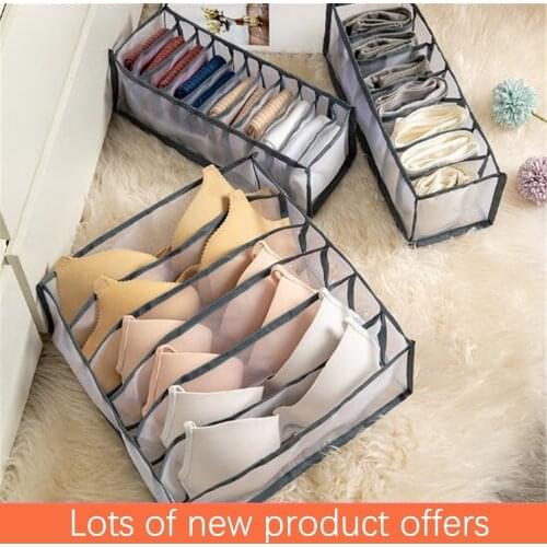 Foldable drawer storage box socks underwear tie bra storage box home closet storage box drawer sorting compartment box